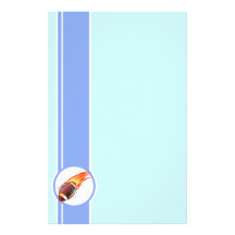 Lodernder Fußball; Blau Individuelles Druckpapier
