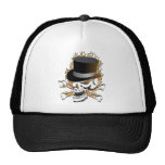 Lodernder Zylinder-Schädel Trucker Caps