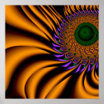 Loderndes Blumen-Plakat