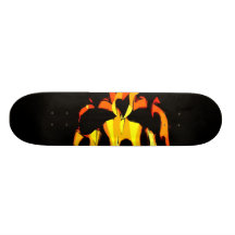 Loderndes Schädel-Skatebrett Individuelles Deck