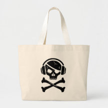 Logo der Musik-Piraten-Piraterie Anti-RIAA Leinentasche