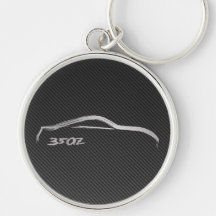 Logo Nissans 350Z mit Imitat-Kohlenstoff-Faser Schlüsselband