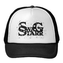 Logo Splattered den weißen/Schwarzes Farben-Hut Retrokultcap