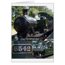 Lokomotive des Dampf-5542 Grußkarten