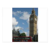London-Auge u. Big Ben Postkarten