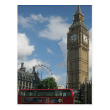 London-Auge u. Big Ben Postkarten