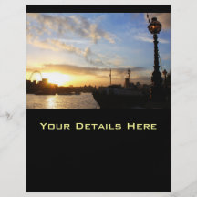 London-Augensonnenuntergang Flyerbedruckung