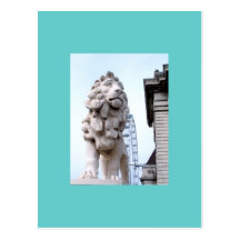 London-Löwe-Statue Postkarte