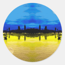 London-Skyline Runde Sticker
