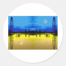 London-Skyline Runde Sticker