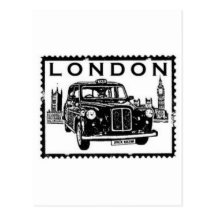 London-Taxi Postkarte