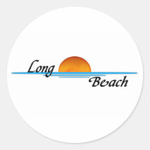 Long Beach Runder Aufkleber