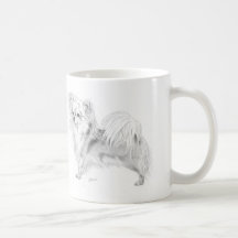 Longcoat Chihuahua - stehend Tasse