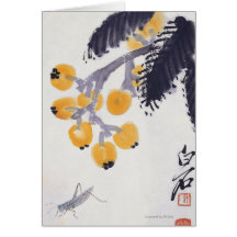 Loquats und eine Heuschrecke Grußkarten