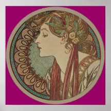 Lorbeer durch (1901) Kunst Nouveau Alphonse Mucha Plakatdrucke