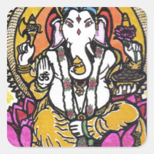 Lord Ganesha Quadrataufkleber