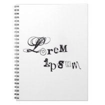 lorem ipsum, abstract word art, blind text notizbücher