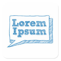 lorem ipsum, handgeschriebener Text im Gekritzelra aufkleber