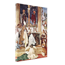 LorenzoLotto - Empfang von StClare mit Gewohnheit Galerie Falt Leinwand