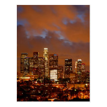 Los Angeles-Rot-Himmel Postkarte