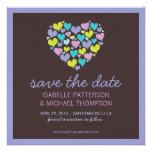 Lose der Herz-Liebe-Save the Date Mitteilung Personalisierte Ankündigungskarten