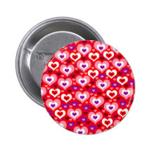 Lose Herzen Anstecknadelbutton