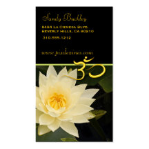Lotos-Blume, OM-Yoga, Heiler Visitenkarten