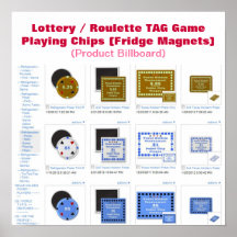 Lotterie/Roulette UMBAU Spiel-Spiel-Chips Plakatdrucke
