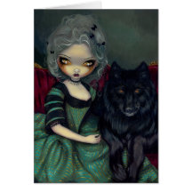 "Loup-Garou: Noir" Gruß-Karte