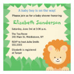Löwe in der Dschungel-Babyparty-Einladung - Junge