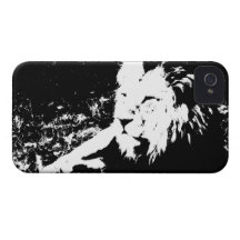 Löwe in Schwarzweiss Case-Mate iPhone 4 Hüllen