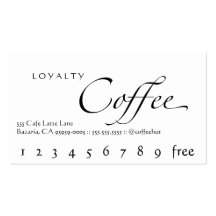 Loyalitäts-Kaffee-Lochkarte Visitenkartenvorlagen