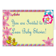 Luau Ducky Babyparty-Einladung Karte