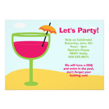 Luau Party Einladung