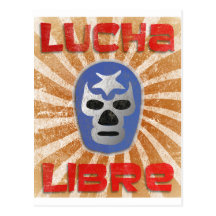 Lucha Libre Mexikaner-Wrestling Postkarte