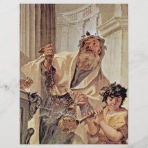 Lucius Junius Brutus, der den Boden küsst Bedruckte Flyer