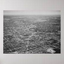 Luftaufnahme von San Antonio, 1939 Plakatdruck
