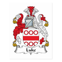 Luke-Familienwappen Postkarte