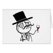 Lulzsec Monocle-Typ Grußkarten