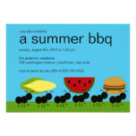 Lustige AMEISEN Sommer GRILLEN Schlag-Einladung