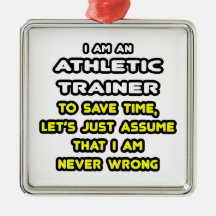 Lustige athletische Trainer-T-Shirts Weihnachtsornament