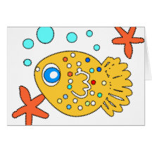 lustige Babyfische Karten
