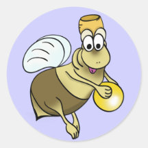 lustige Biene des Aufkleber"Cartoon"