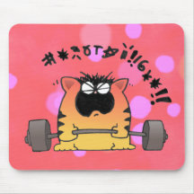 Lustige Bonze-Aufzug-Gewichts-Mausunterlage Mousepads