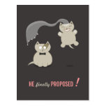 Lustige Cartoon-Katzen - Save the Date Postkarte