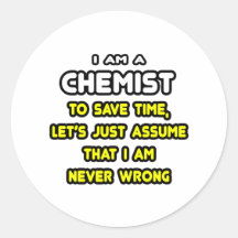 Lustige Chemiker-T-Shirts und Geschenke Runde Aufkleber