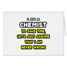 Lustige Chemiker-T-Shirts und Geschenke Grußkarte