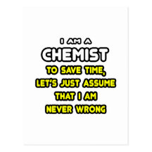 Lustige Chemiker-T-Shirts und Geschenke Postkarte