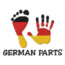 Lustige deutsche Teile gestickt Bestickte Polos