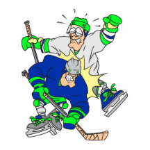lustige Eis-Hockey-Zusammenstoßgraphik Fotoskulptur